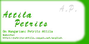 attila petrits business card